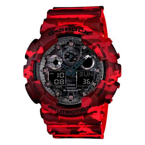 Японские наручные часы Casio G-Shock GA-100CM-4A с хронографом в Декатлон