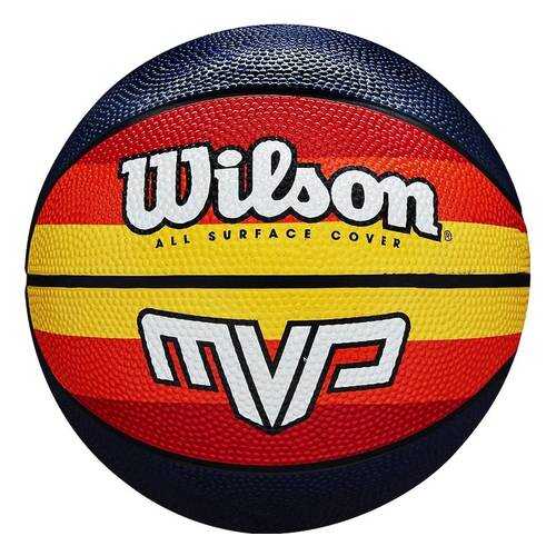 Мяч баскетбольный Wilson MVP Retro WTB9016, 7, темно-синий, любительский, клееный в Декатлон