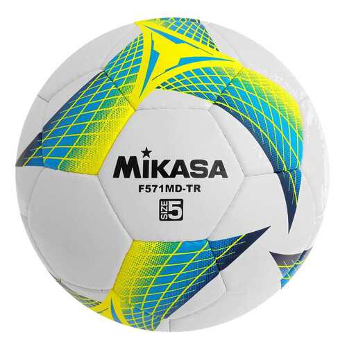 Футбольный мяч Mikasa F571MD-TR-B №5 white/yellow/blue в Декатлон