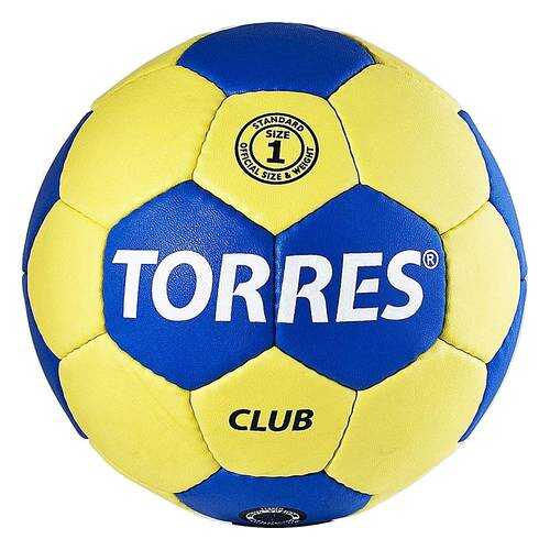 Мяч гандбольный Torres Club SS19, 1, желтый/синий в Декатлон
