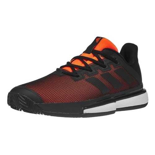 Кроссовки Adidas Solematch Bounce M, core black /core black /solar orange, 44.5 EU в Декатлон