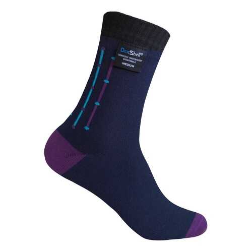 Носки DexShell Waterproof Ultra Flex Navy 2018 синие/фиолетовые, размер 36-38 в Декатлон