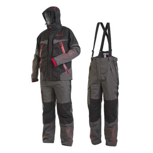 Костюм для рыбалки Norfin Pro Dry 2, серый/красный, 3XL INT, 186-192 см в Декатлон