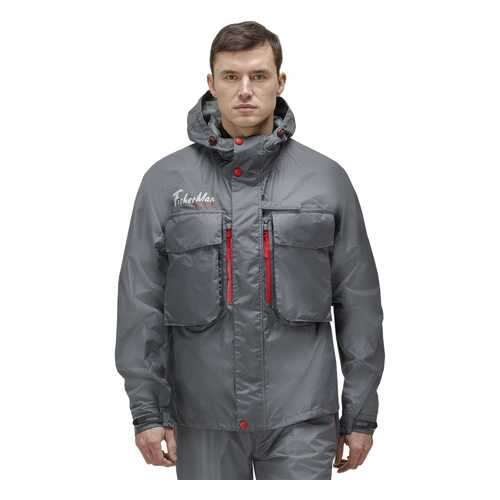 Куртка для рыбалки Nova Tour Fisherman Риф V2, темно-серая, XL INT, 182 см в Декатлон