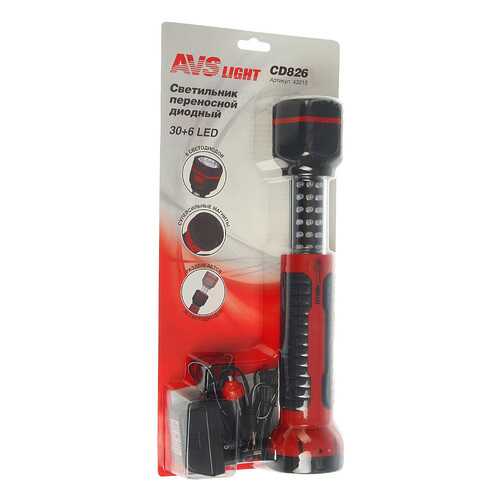 Светильник переносной AVS CD826 30LED+6LED (12/220В, вн. акб) в Декатлон