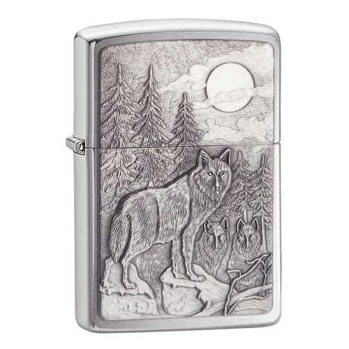 Зажигалка Zippo Timberwolves Emblem Brushed Chrome в Декатлон