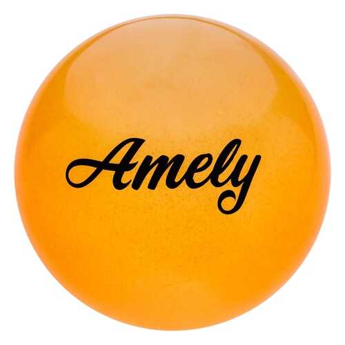 Мяч гимнастический Amely AGB-102, оранжевый с блестками, 15 см в Декатлон