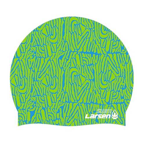 Шапочка для плавания Larsen SC green/blue в Декатлон