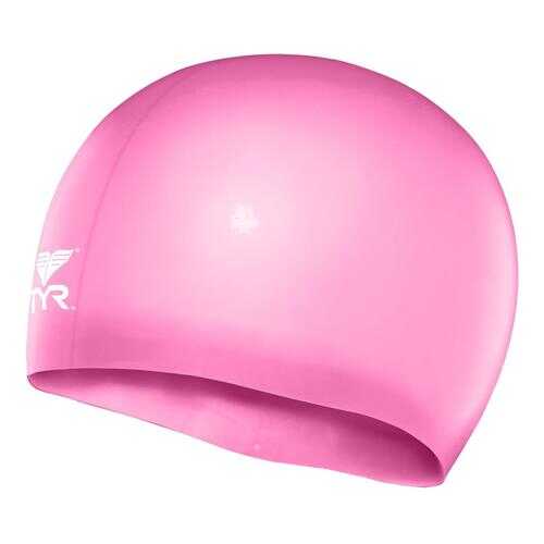 Шапочка для плавания TYR Wrinkle Free Junior Silicone Swim Cap 693 fl pink в Декатлон