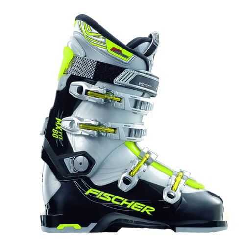 Ботинки горнолыжные Soma MX Fit 80 Черный/серебро/лайм, 27,5 в Декатлон