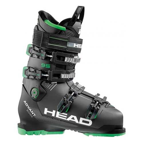 Горнолыжные ботинки HEAD Advant Edge 95 2018, black/green, 25 в Декатлон