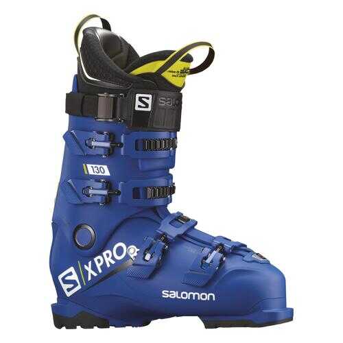 Горнолыжные ботинки Salomon X Pro 130 2019, raceblue/acid green, 27.5 в Декатлон